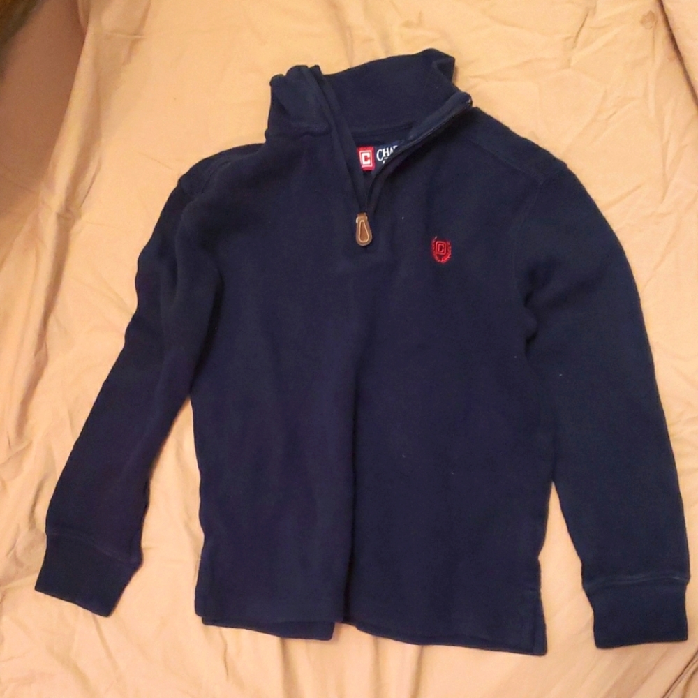 Boys' Chaps Dark Blue Pullover with Red Accent S